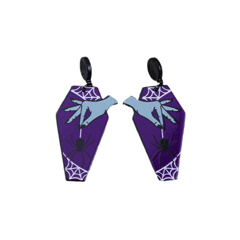 Wholesale Vintage Snake Rose Acrylic Earrings